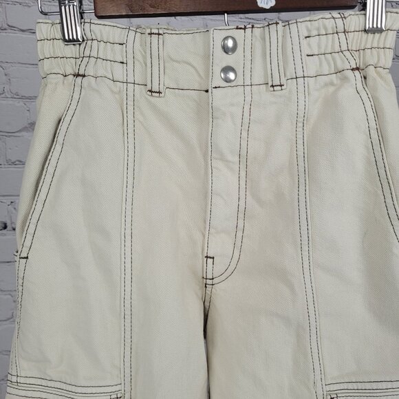 BDG Urban Outfitters Ivory Relaxed Skate Jean High Rise Cargo 25 (25x30) - Picture 5 of 16